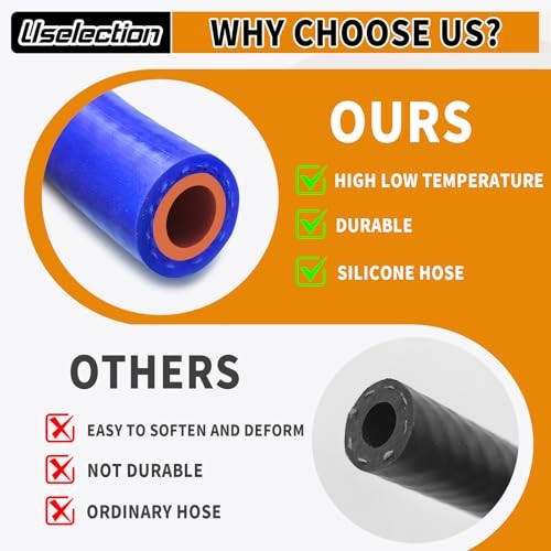 3/8"X10FT(ID:10MM) Silicone Heater Hose Blue and Red 3/8" ID-10Ft(ID 10mm)