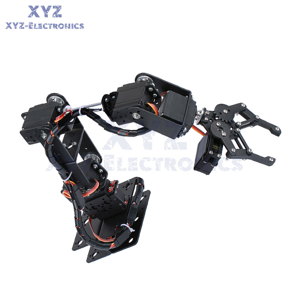 Robotic Arm Kit 6DOF Programming Robot Arm DIY Clamp Claw Kit without Servo