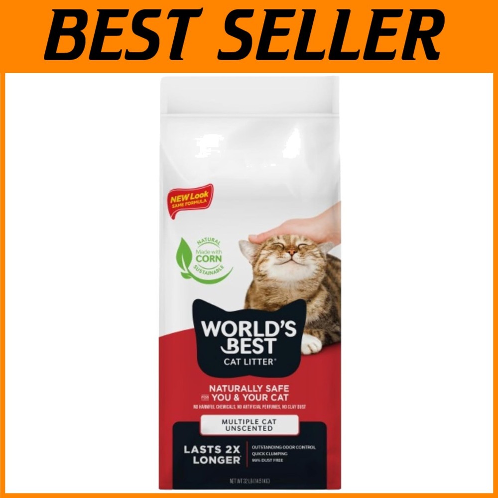 Multiple Cat Unscented Litter - Easy Scooping, Low Tracking