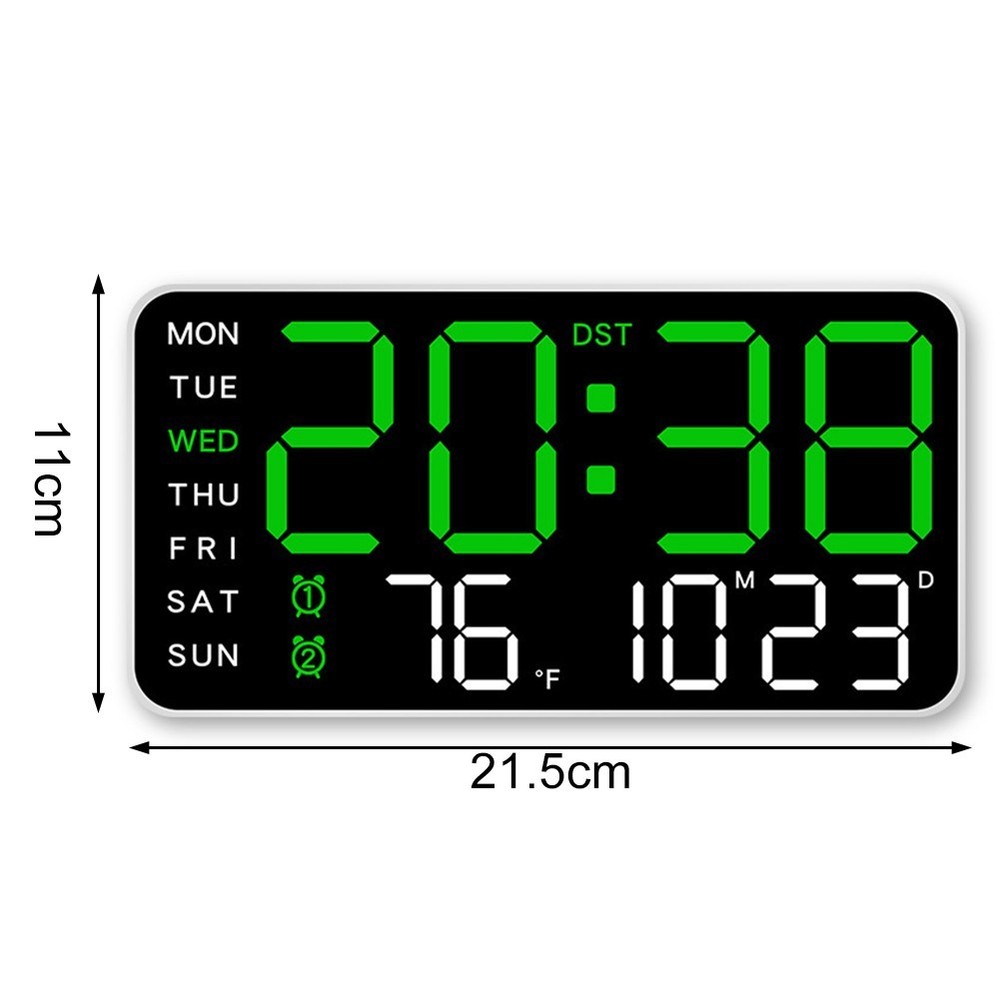 Temperature Date Display Clock Fahrenheit Celsius Switch AAA Battery Mode