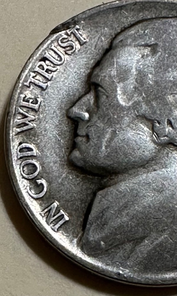 1945 P Mint Mark War Nickel 35% Silver With Many Mint Errors
