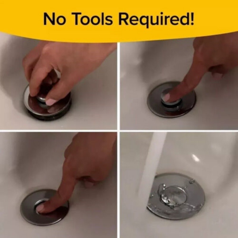 Universal Drain Magic Sink Stopper, Instantly Replace Broken Stoppers