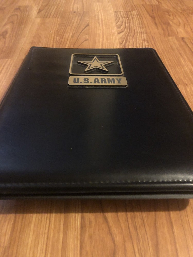 Authentic US Army Raised Logo Portfolio Binder Tablet EUC