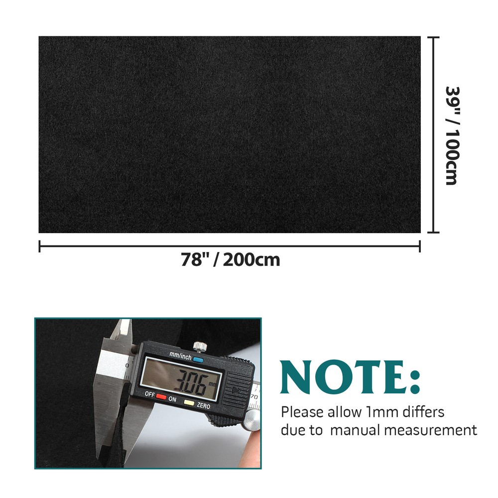 79"x59" Thick Auto Van Carpet Under-felt Trunk Boot Lining Felt Boat Deck Redo