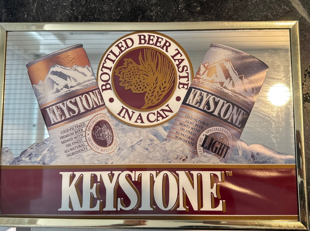 Vintage Keystone Beer Mirror