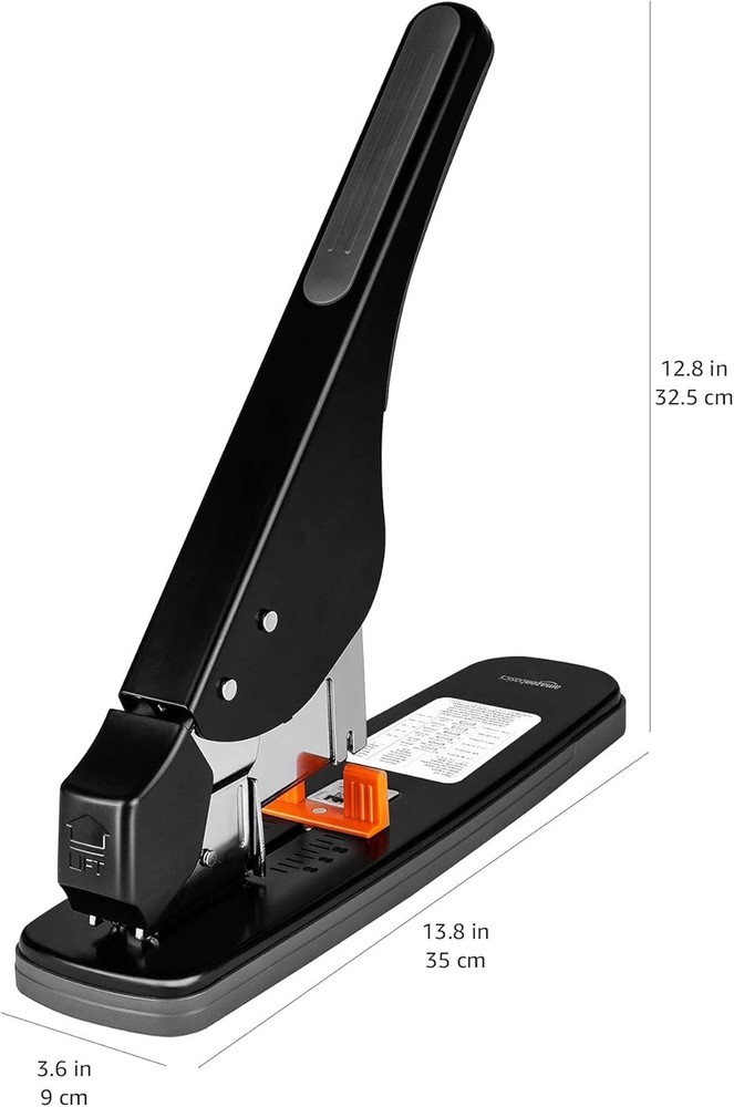 Amazon Basics Effortless Heavy Duty Stapler, 210 Sheets High Capacity,