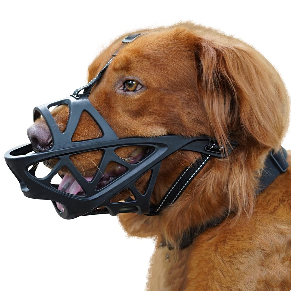 Dog Muzzle Soft Basket Muzzle for Medium Large Sized Dog Labrador Golden Germ...