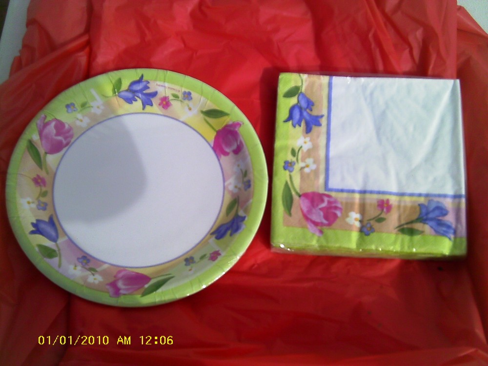 Spring Bounty Napkins & plates