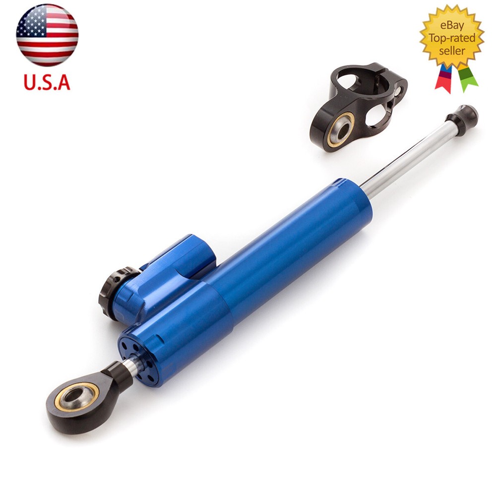 255mm CNC Steering Damper Linear Stabilizer Reversed Shock Absorption Universal
