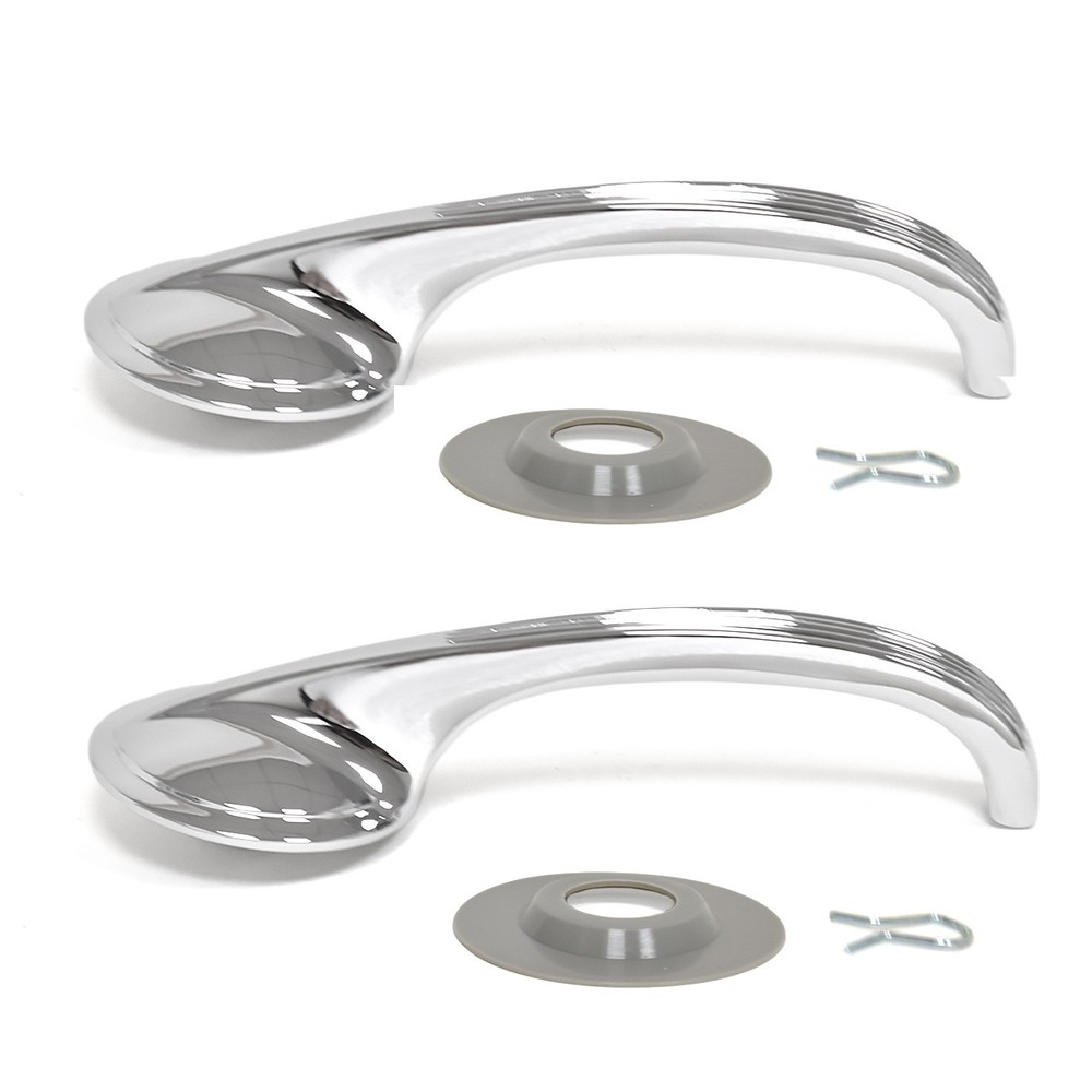 Inside Door Handle PAIR Chrome 1949-1952 Styleline Deluxe