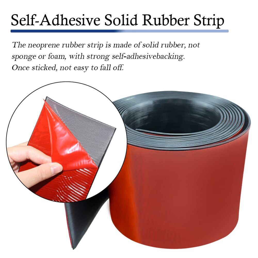Neoprene Rubber Strips Self Adhesive Solid Rubber Sheets Rolls & Strips for D...