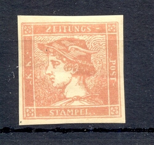 AUSTRIA 1851-ZEITUNGSMARKE MI# 8 * VF -OLD REPRINT - GOOD FOR REFERENCE @25