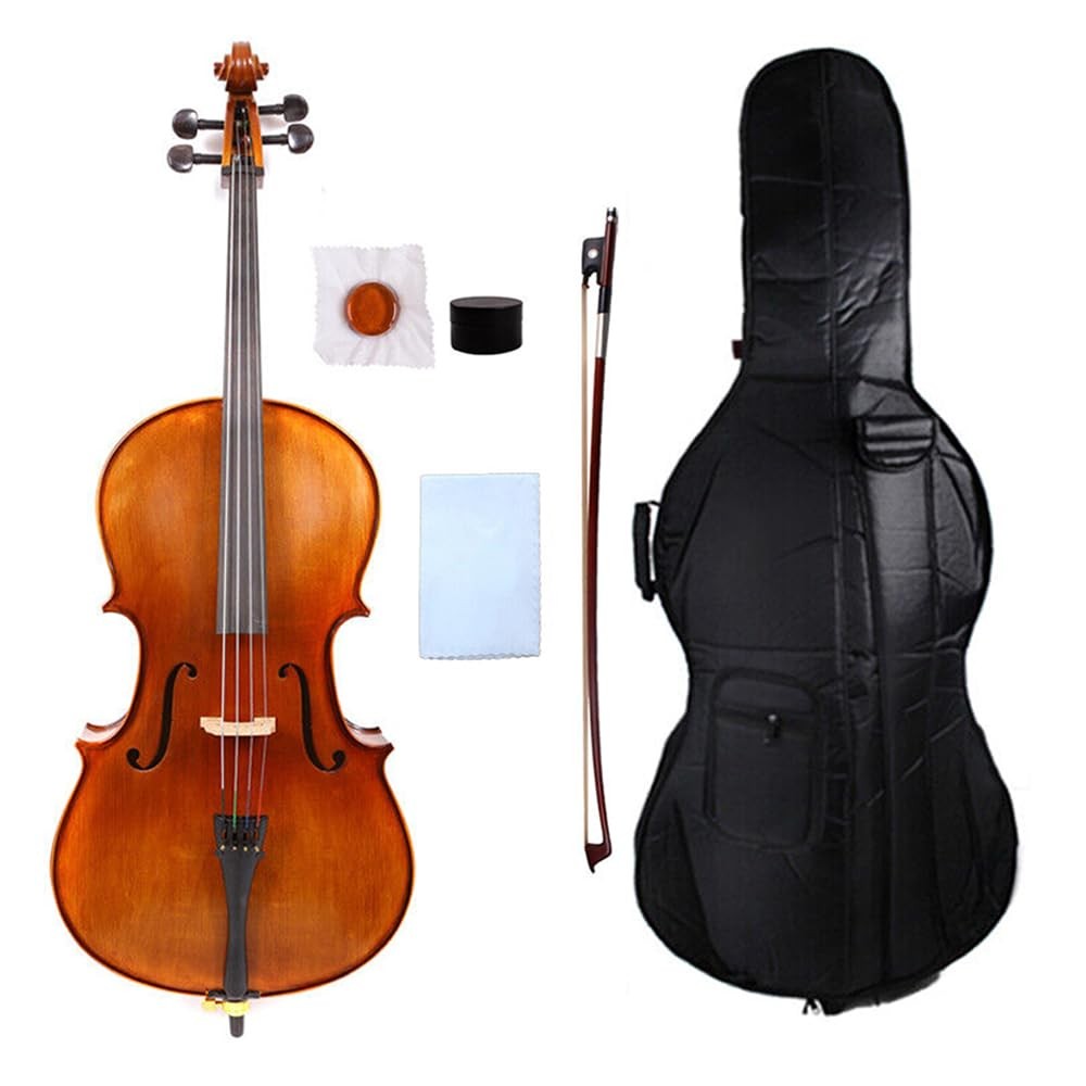 Cello 1/4 size for Beginner,Handmade Cello Solid wood with Spruce Top Maple Back