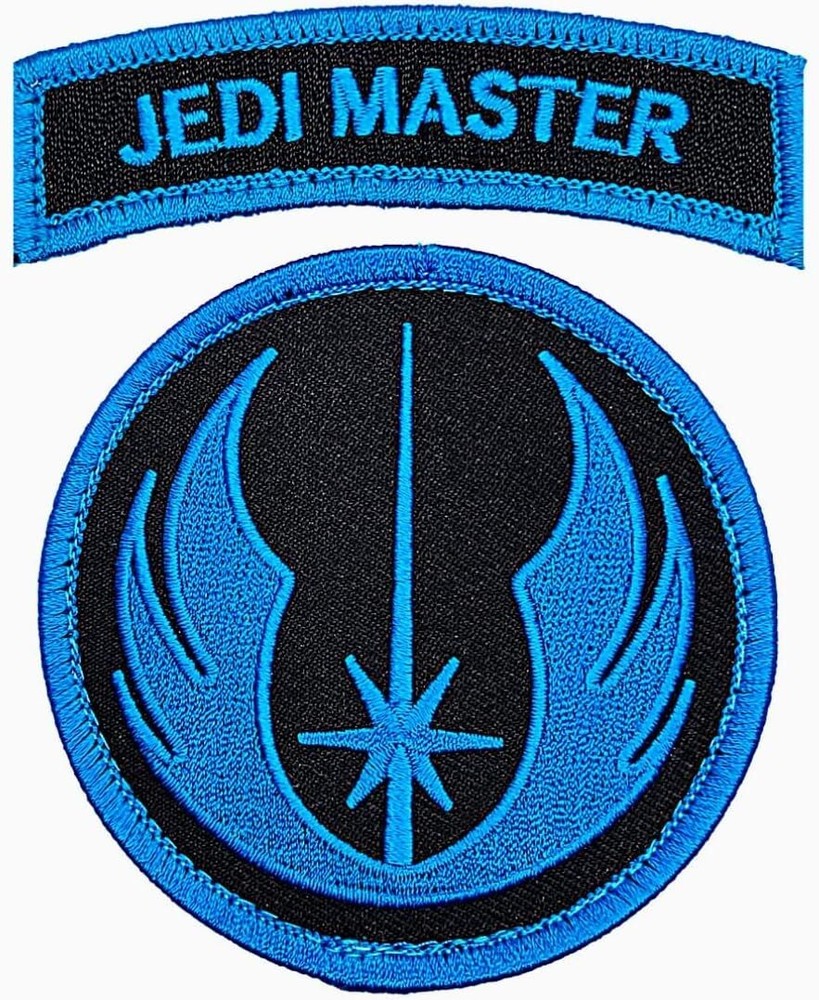 Jedi Order Jedi Master Tab Morale Patch -2PC Bundle -HOOK BACKING