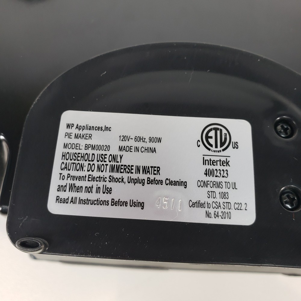 Wolfgang Puck BPM00020 Electric Pie Maker
