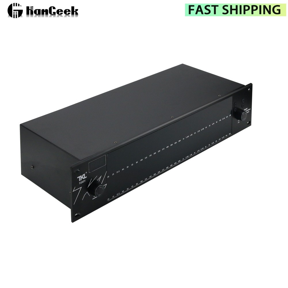 Graphic Equalizer Audio Processor Two 31-Band Spectrum Display For Home Stage