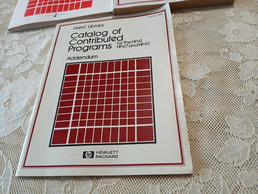VINTAGE HEWLETT PACKARD CALCULATOR CONTRIBUTORS GUIDE LIBRARY SOFTWARE CATALOG