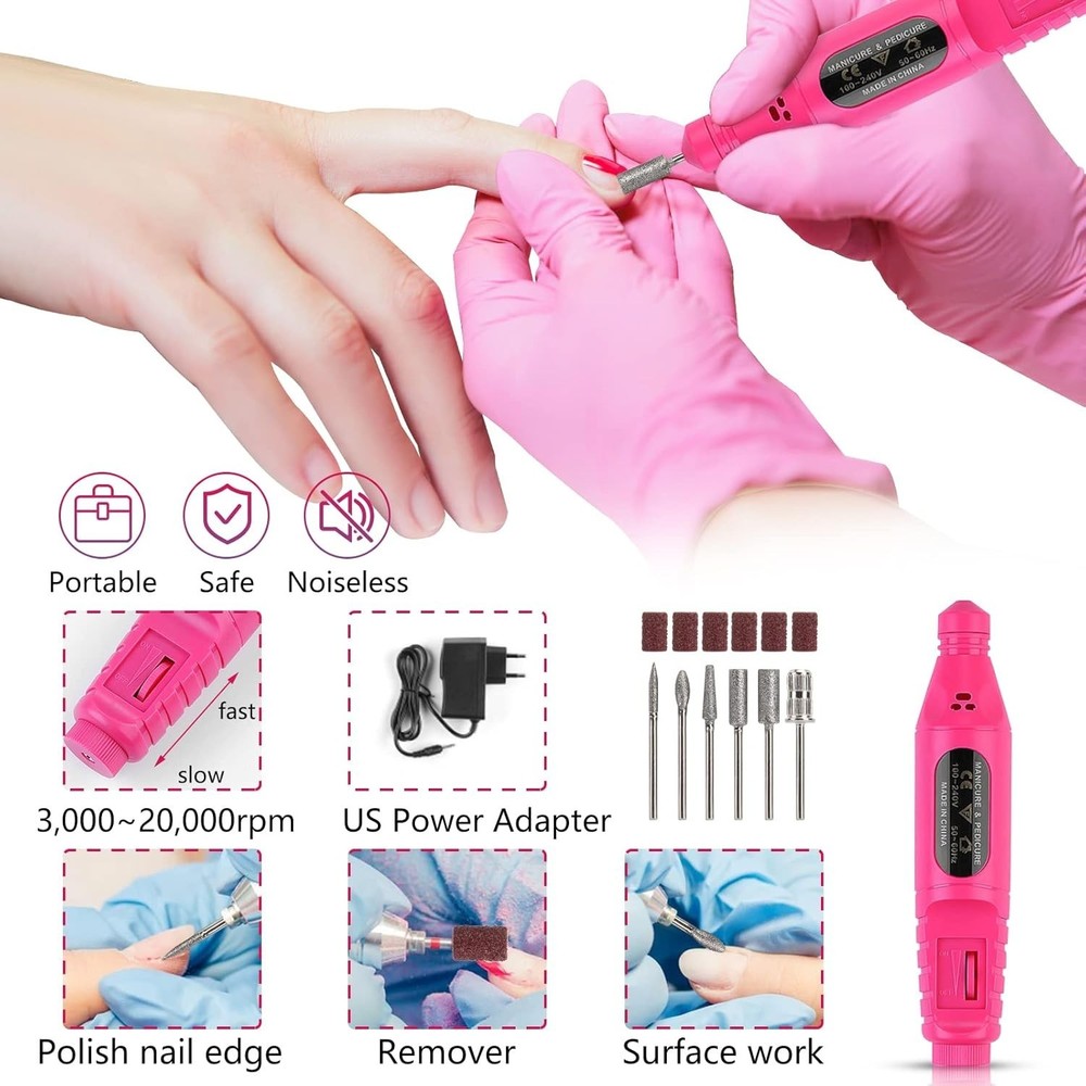 Pro Acrylic Nail Training Kit with Mannequin Hand, Drill & Everything Needed!