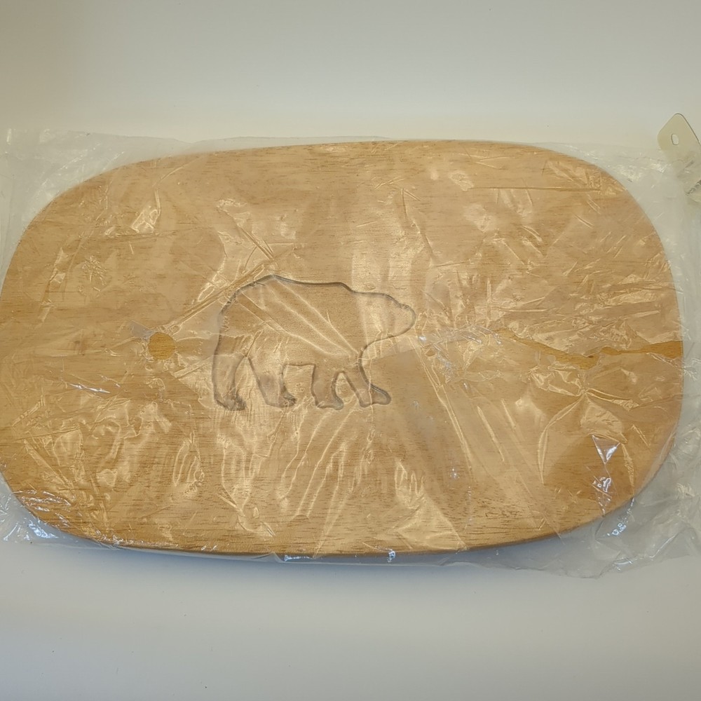 Bear  Basket Lid Solid Maple Wood