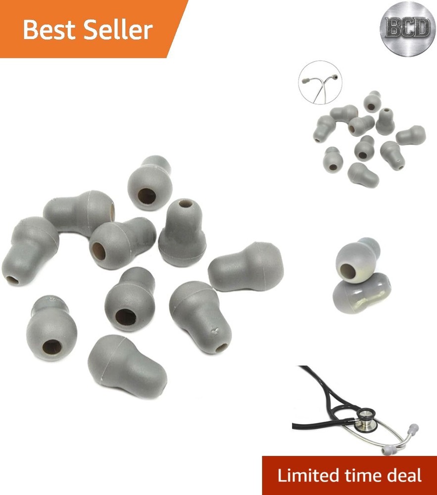 Comfortable Silicone Earplugs - 10 Pack Replacement for Littmann Stethoscopes