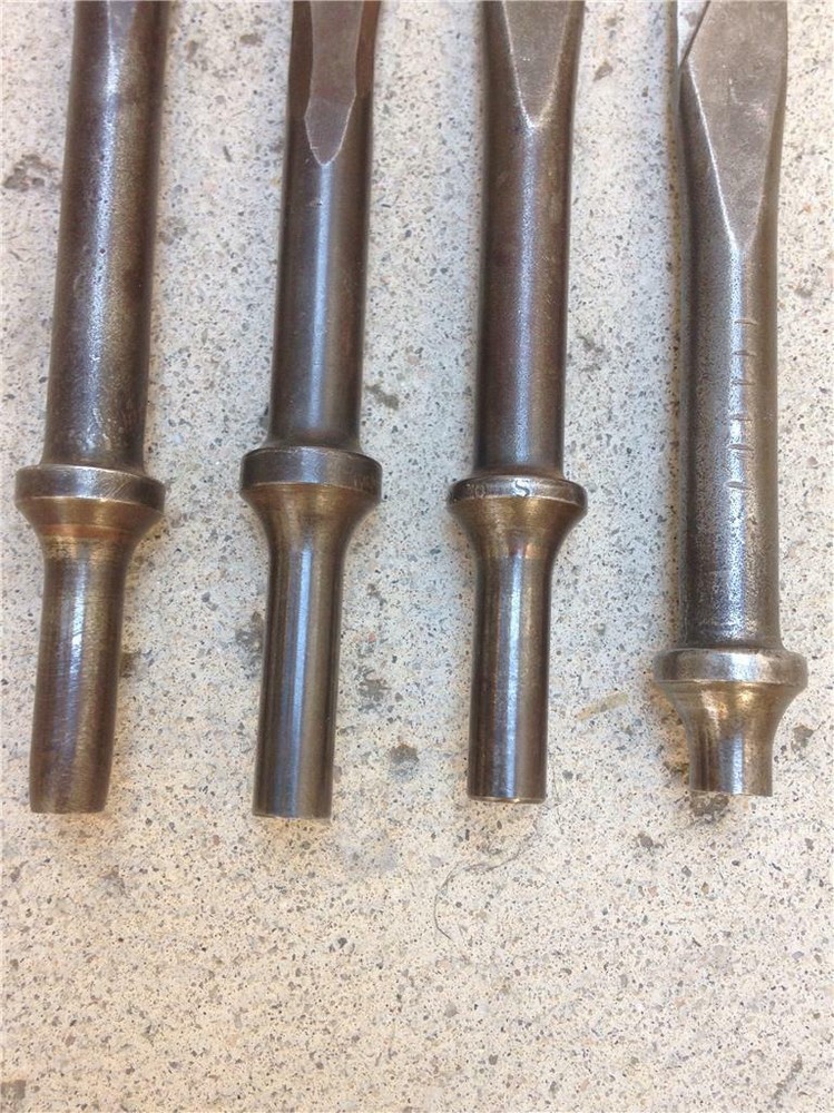 Set of 4 Vintage Sioux Tools Air Tool Chisel Cutters