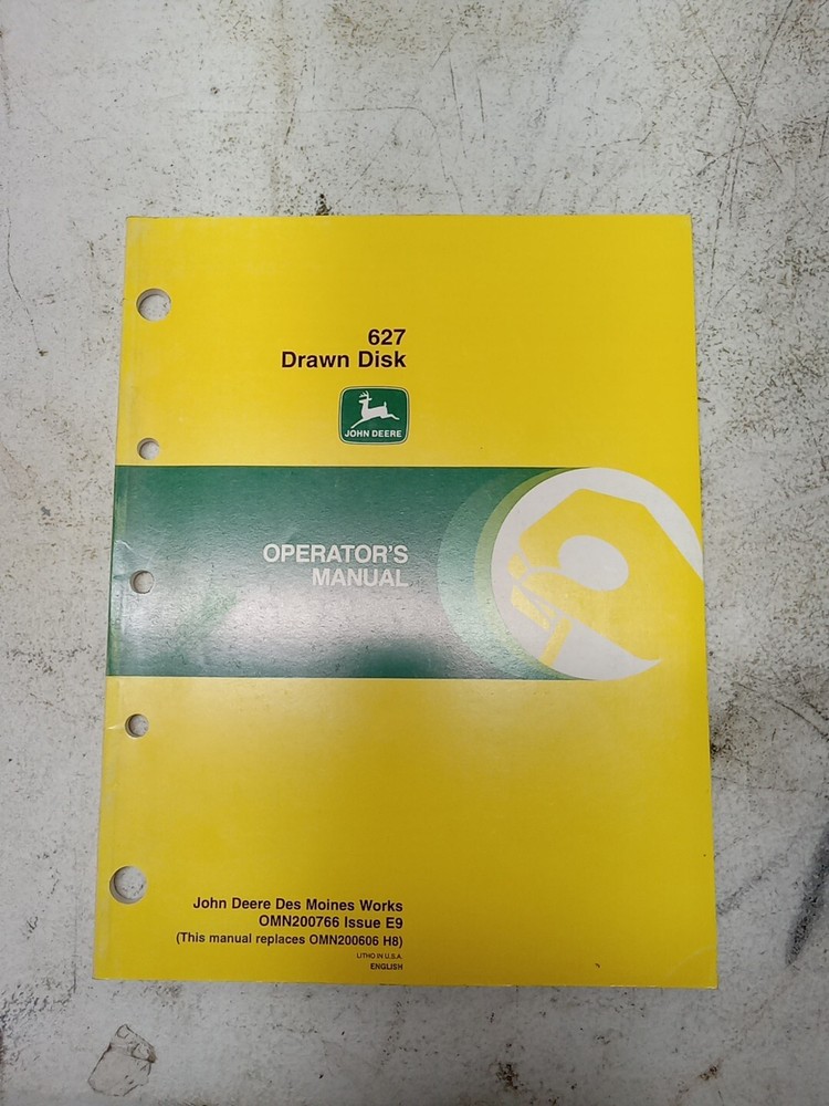 John Deere 627 Drawn Disk Operators Manual, OMN200766