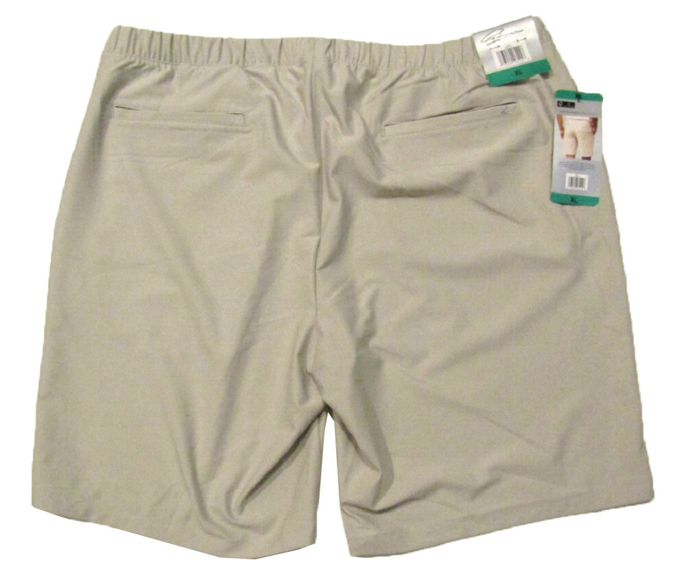 Greg Norman Mens Pull-On Golf Shorts Tan