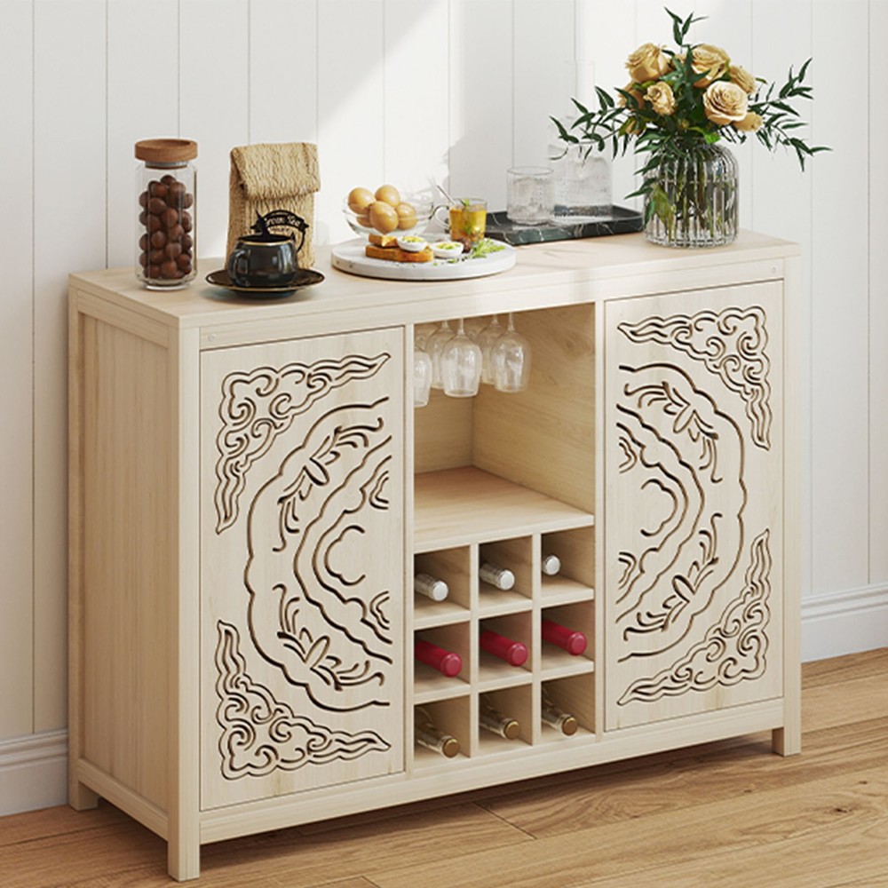 Modern Wine Bar Cabinet Buffet Storage For Dining Room Kitchen