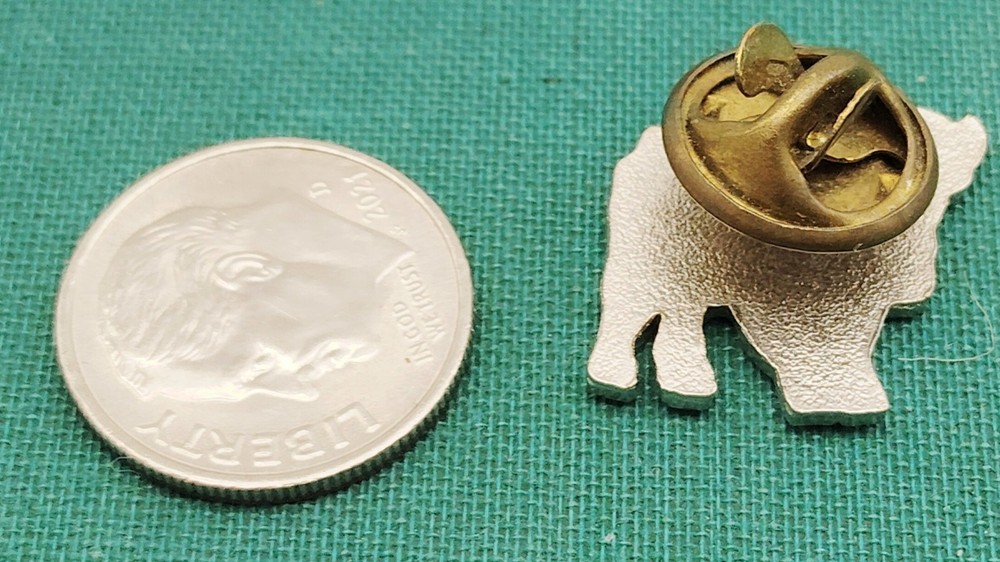 Bison Brown Animal Lapel Hat Pin