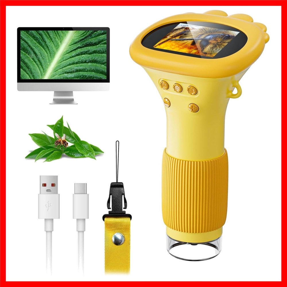Fun Educational Digital Microscope for Kids - 1000X Magnification & Easy Sharing