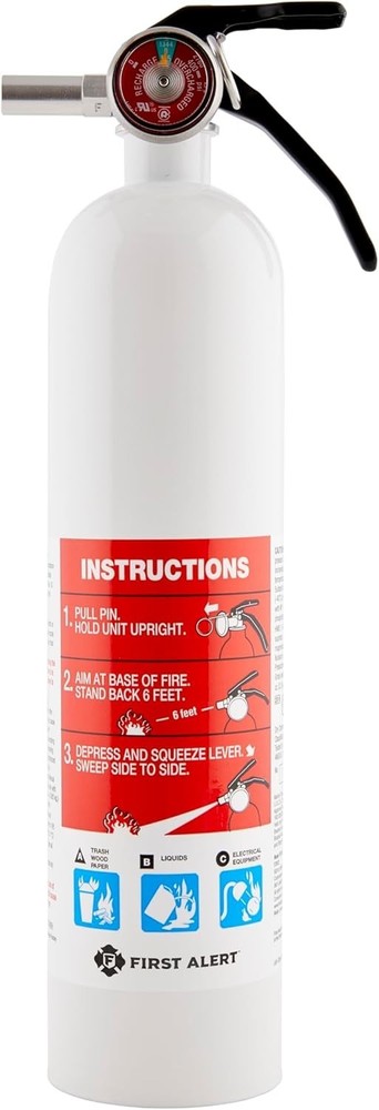 Compact 1-A:10-B:C Fire Extinguisher with Complete Mounting Solution Included