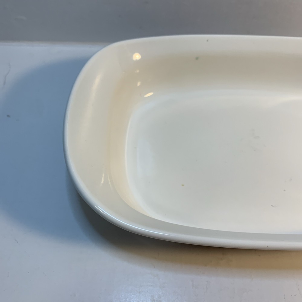 Corning Ware Etch Stoneware Baking Dish Rectangular 27 oz Red White 9.5" x 6.25"