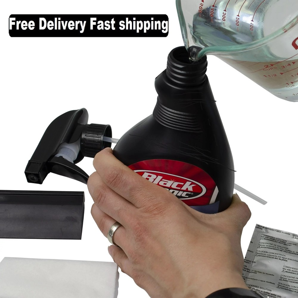 Black Magic TINT FILM APPLICATION KIT: Tint-On Solution Angled Squeegee Knife 5
