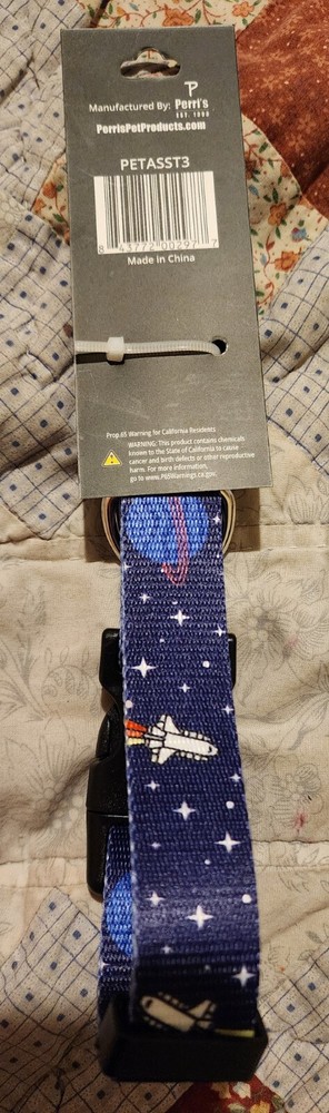Perri's Large Space Astronaut Rocket Dog Collar