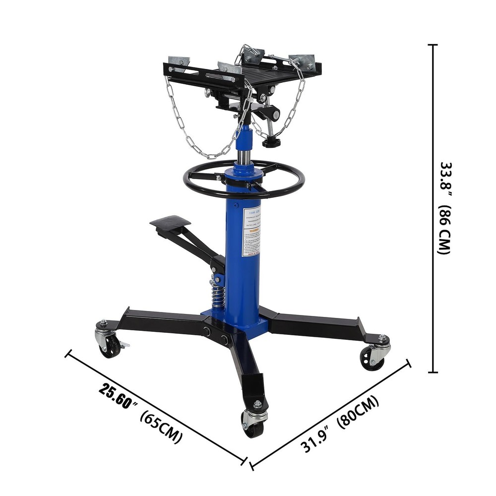 Transmission Jack 1100lbs 2Stage Adjustable Telescoping Hydraulic High Lift Jack