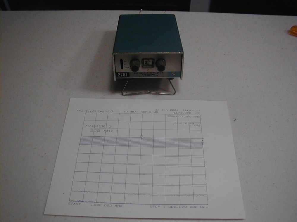 Tektronix 2701 Bench Step Attenuator 0-79 dB, DC-1.5 GHz, NICE Tested w/plot