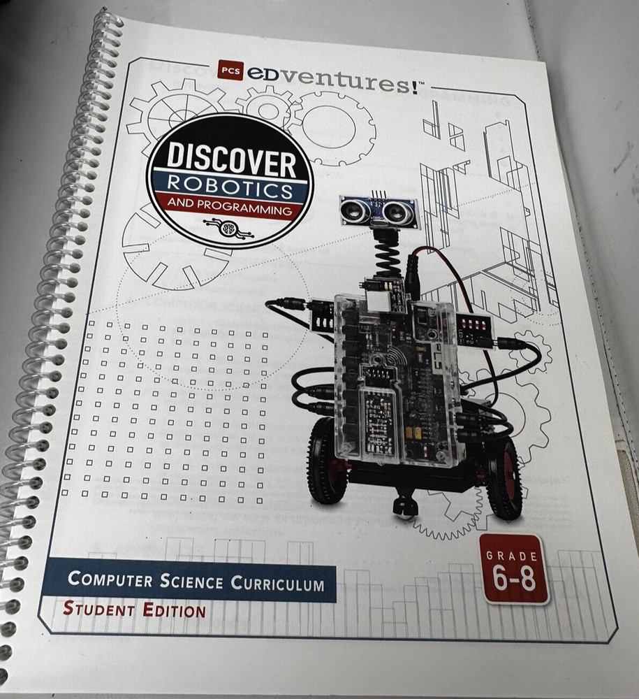 PCS Edventures Discover Robotics Programming Grade 6-8 kit books inventoried