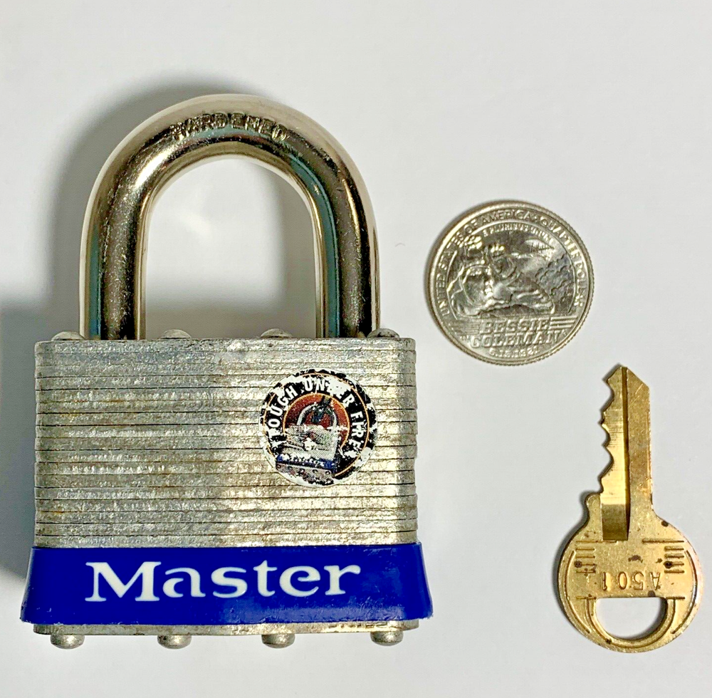 3 Padlocks - 2 Master & 1 EM-D-KAY - All Look & Work Great - Free Priority Mail