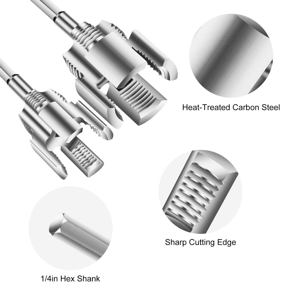2x Integrated Internal & External Pipe Threading Tool For 1/2'' 3/4'' Water Pipe