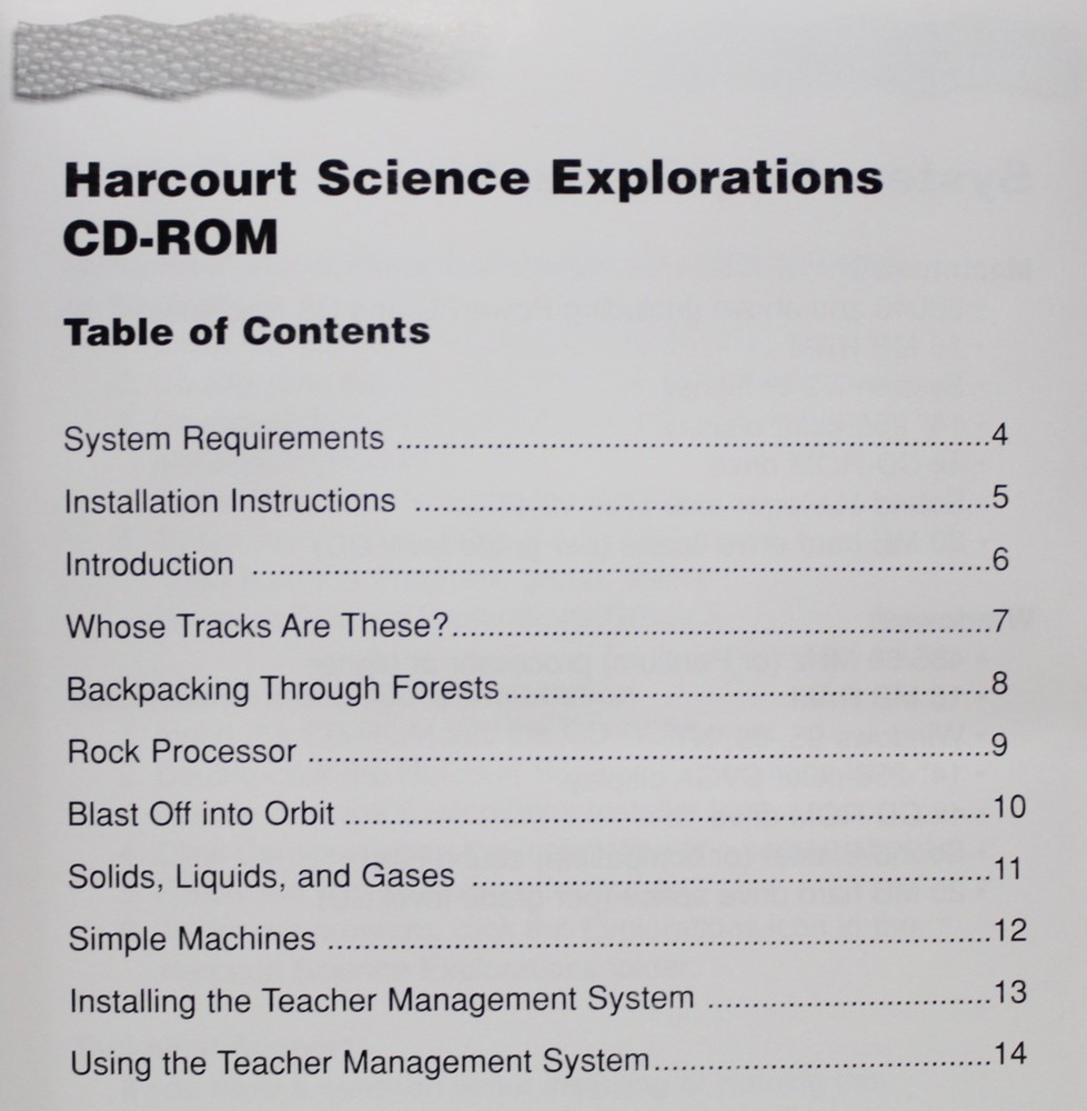 Harcourt Science Explorations Cd-ROM & Teacher Guide Package For Grade 3