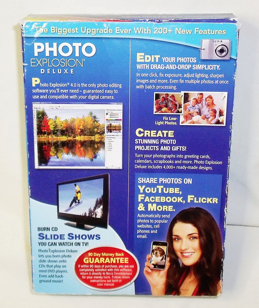 Photo Explosion Deluxe Version 4, Windows Photo Editing (Nova Development)