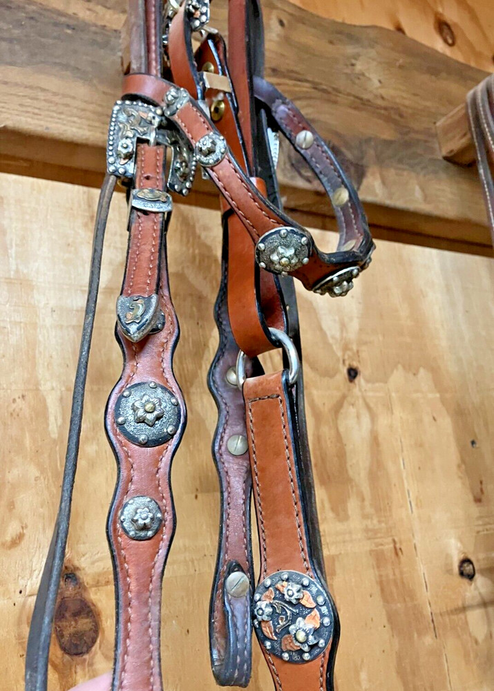 Dale Chavez silver headstall and breast collar