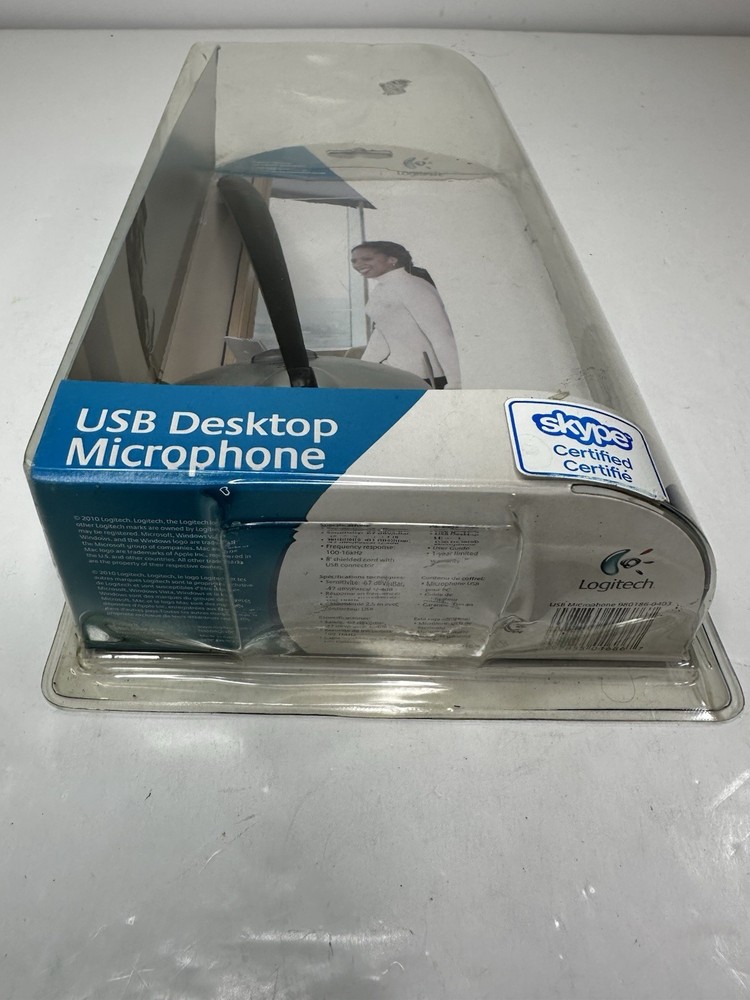 Logitech Consumer USB Desktop Microphone 980186-0403 for PC Mac Open Box