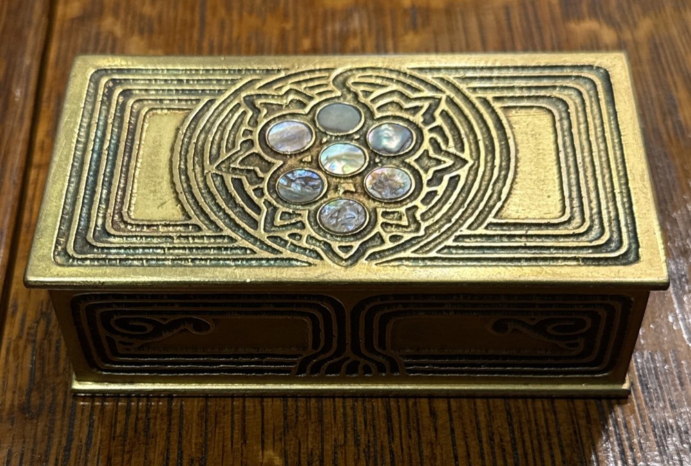 Antique Tiffany Studios Abalone Pattern 10 Piece Desk Set Collection: Perfection