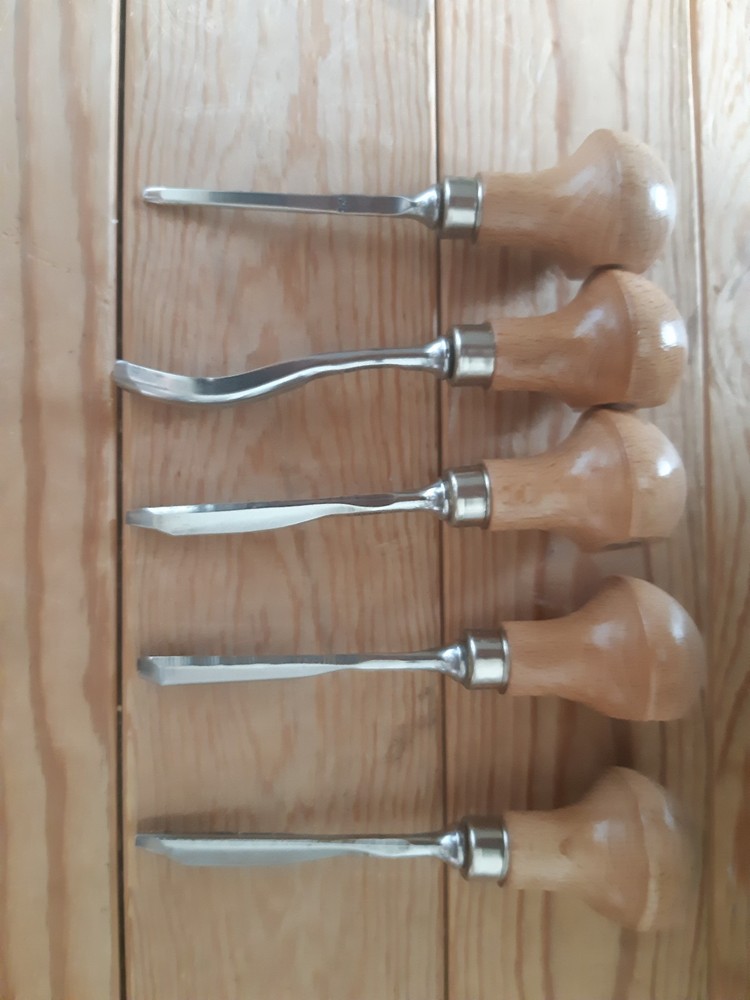 5x Stubai Woodcarving Palm Gouges