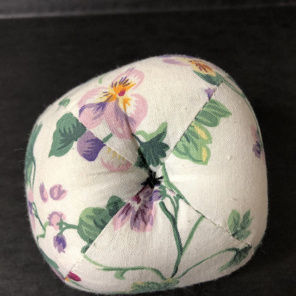 Pin Cushion Floral Pattern Apple Shape