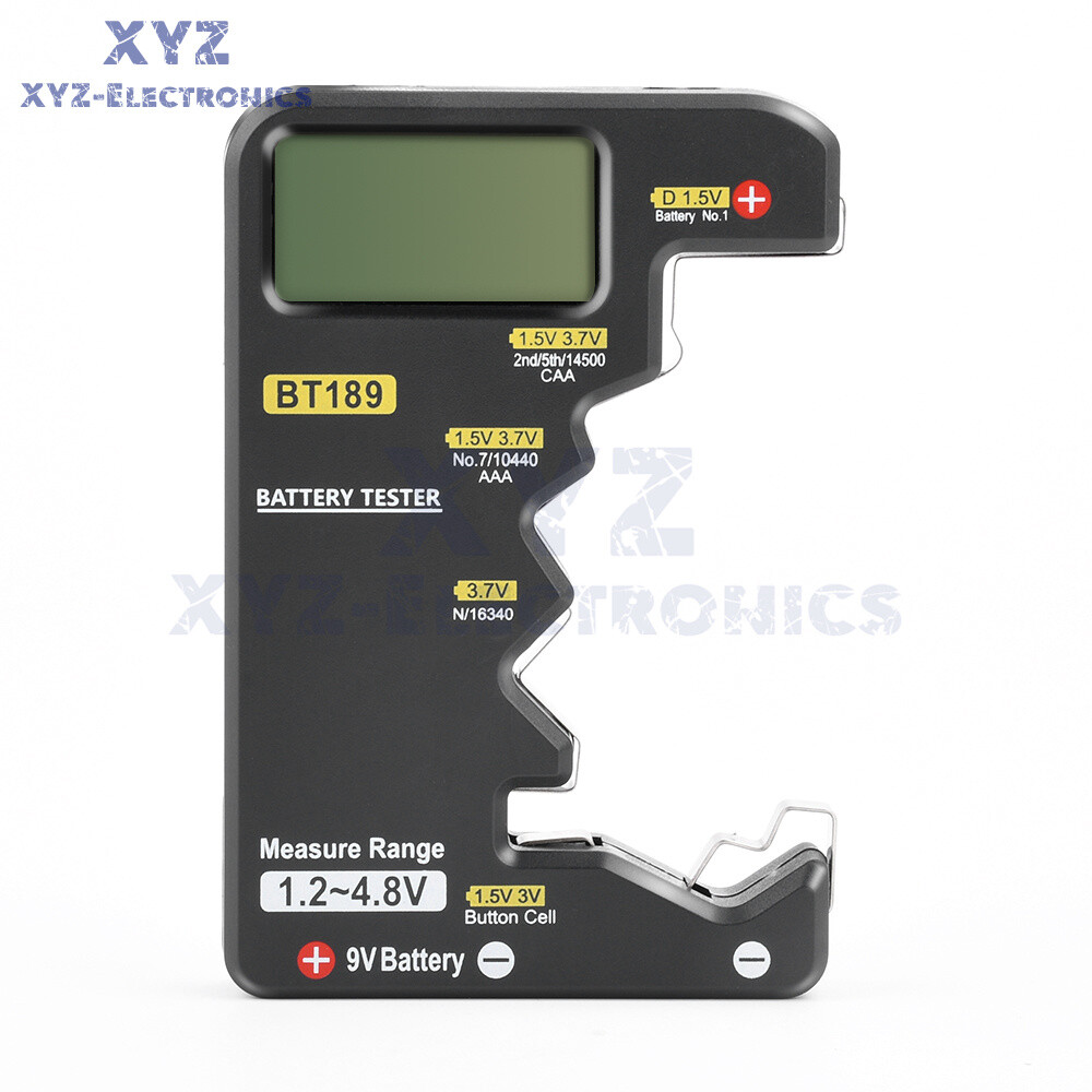 Digital Battery Tester Checker Electricity Indicator Universal AA, AAA 9V Button