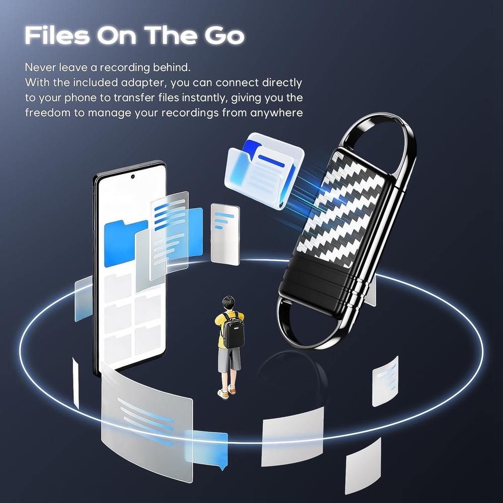 72GB Voice Activated Recorder - Tallkcoder Recording Device with AI-Intellige...