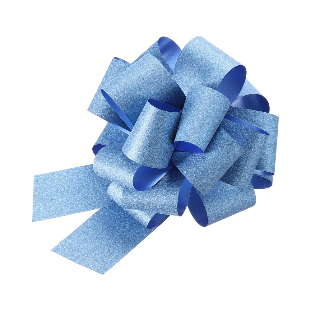5pcs 6 Inch Large Pull Bow Gift Wrapping Big Pull Bows Ribbon Light Blue