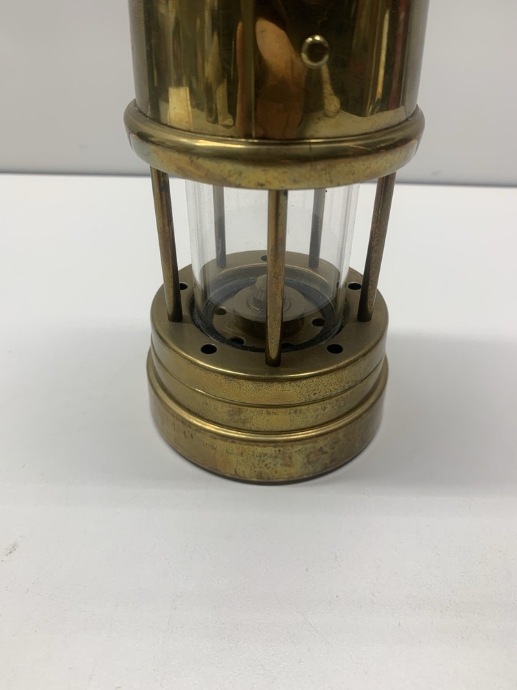 British Coal Mining Type Vale Miners Brass Lamp Aberaman Colliery